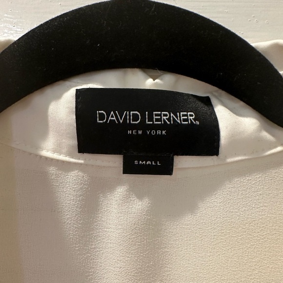 David Lerner “Marlo” solid & sheer button down blouse - Picture 6 of 6